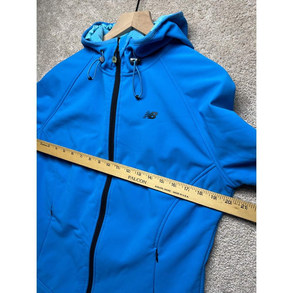 New Balance Women's Blue Softshell Hooded Jacket Fleece‎ Lined Size M - Picture 6 of 15
